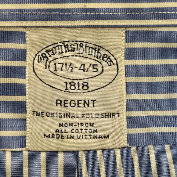 NWT Brooks Brothers Regent Fit Non-Iron Button Down 17.5 - Picture 4 of 7